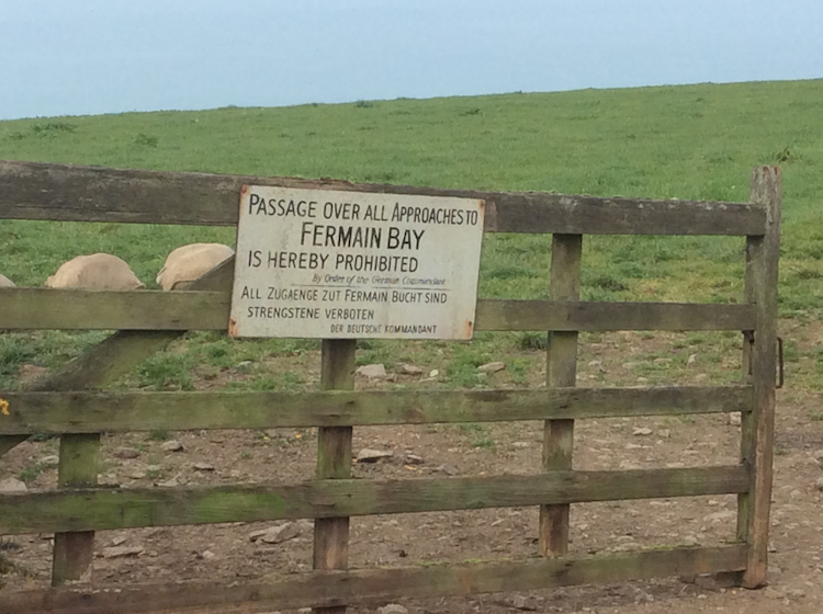 A Sign the Film crew attached to on of our farm gates for the film.