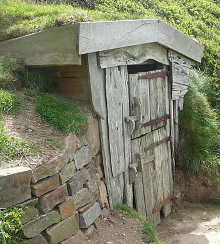 Hawker's Hut built into the Cliff.