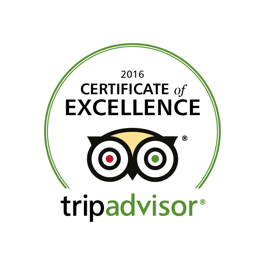 Trip Advisor Certificate of Excellence 2016 Logo